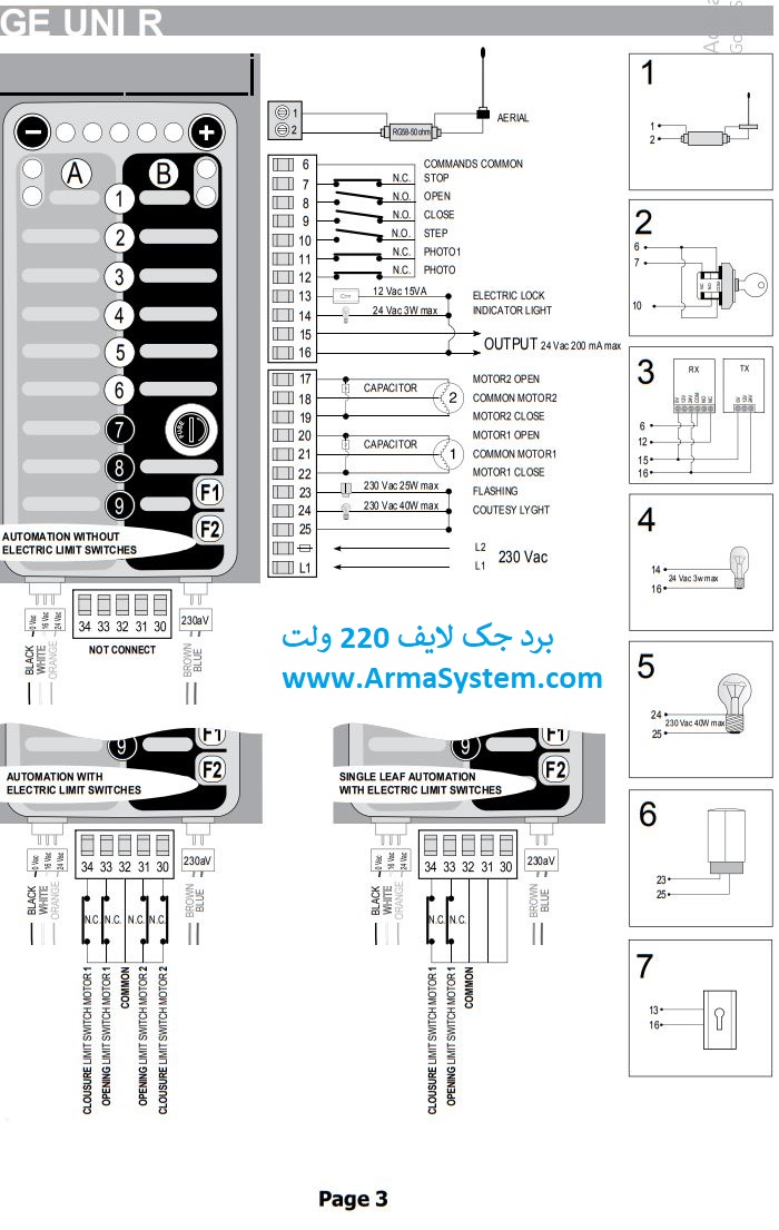 کاتالوگ برد 220 ولت جک پارکینگ لایف