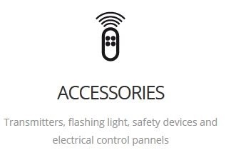 Tau Transmitters, flashing light, safety devices and electrical control pannels