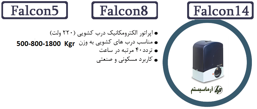 موتور ریلی درب پارکینگ جنیوس مدل Genius Falcon 